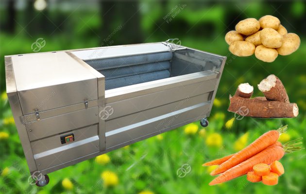 Hot Sale Cassava Washing And Peeling Machine Brush Type